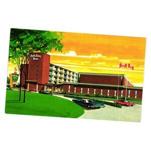 Vintage Holiday Inn Saint John Postcard New Brunswick Canada Mid Century Art Ad